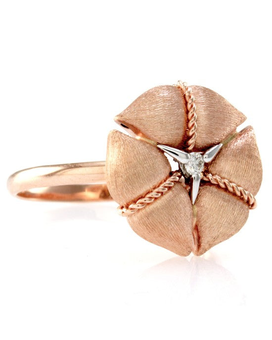 Nanis Amarcord Collection Diamond Solitaire Flower Ring