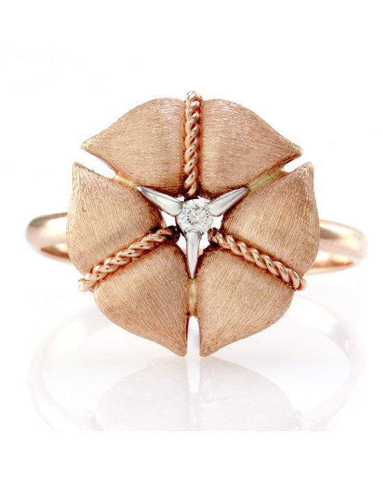 Nanis Amarcord Collection Diamond Solitaire Flower Ring