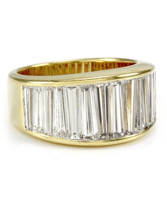 Christopher Designs Illusion Set Diamond Band/ Ring in 18K Yellow Gold