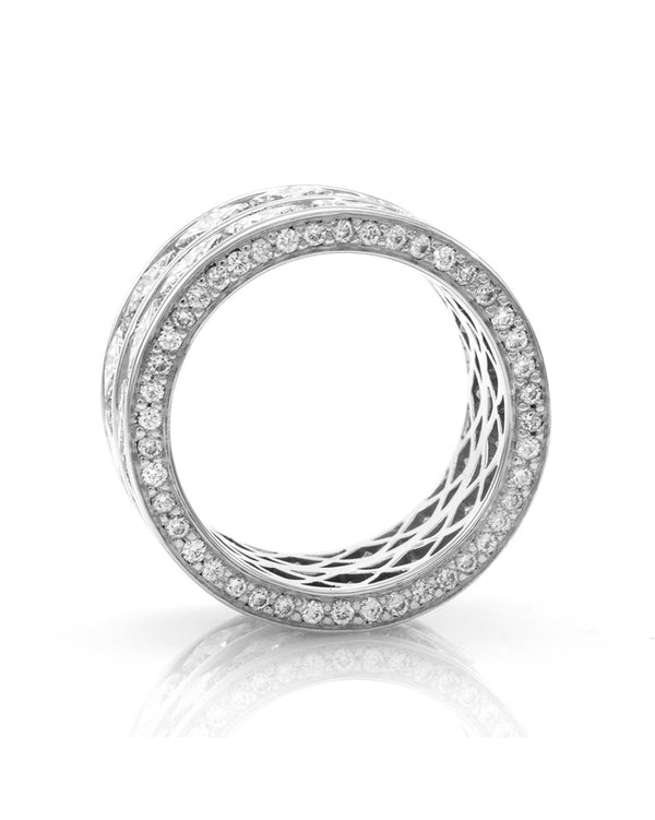 4.80ctw Mixed Cut Diamond Eternity Band/ Ring in Palladium & 18K White Gold SZ 5