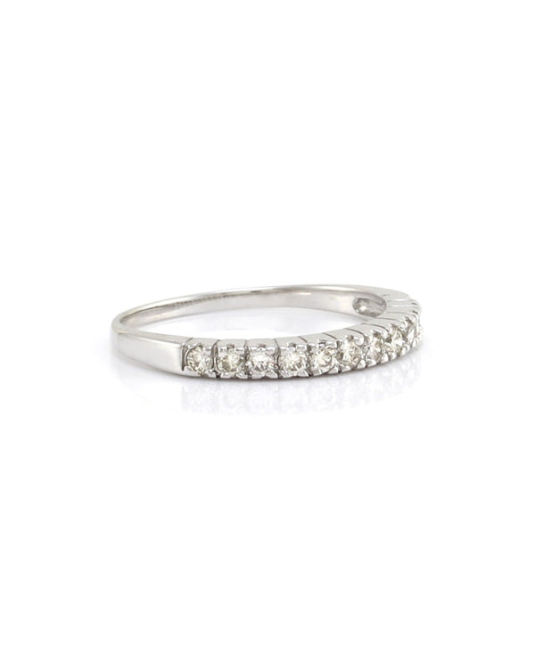 0.42ctw Single Row Diamond Ring in 14K White Gold SZ 5