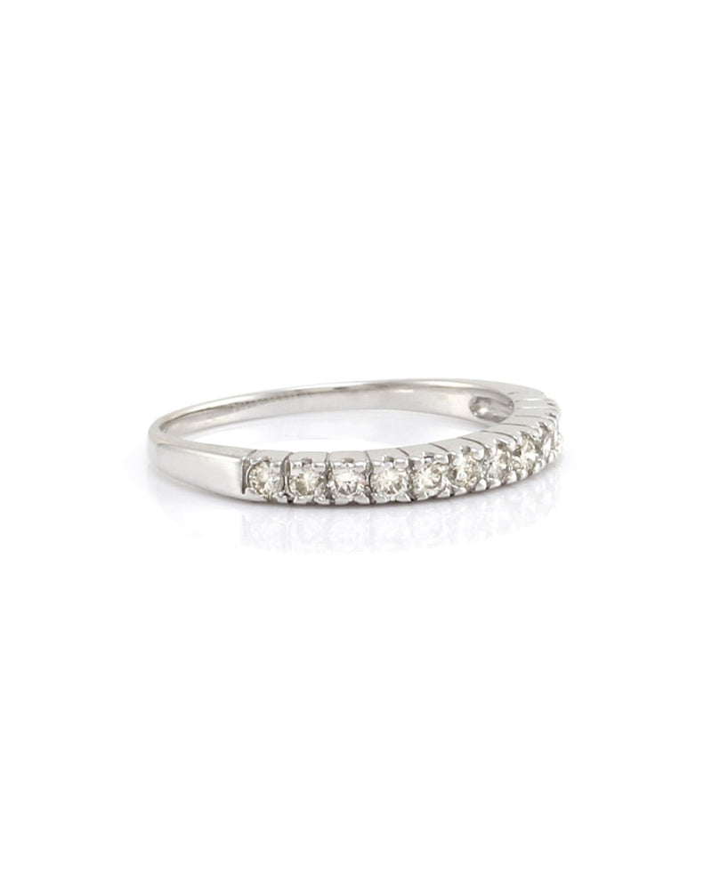 0.42ctw Single Row Diamond Ring in 14K White Gold SZ 5