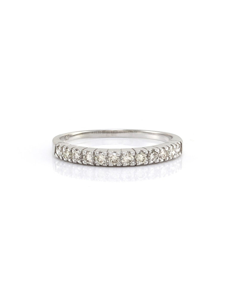 0.42ctw Single Row Diamond Ring in 14K White Gold SZ 5