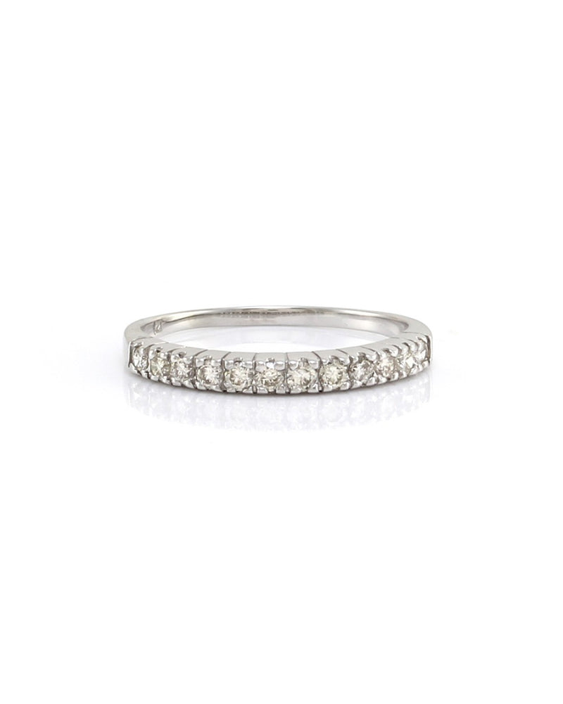 0.42ctw Single Row Diamond Ring in 14K White Gold SZ 5