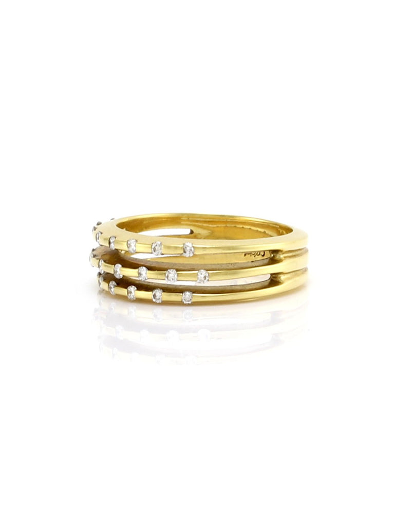 Cede Diamond and Yellow Gold Ring