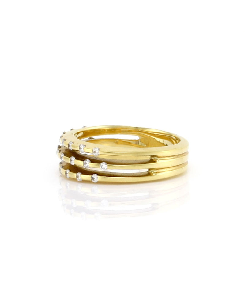 Cede Diamond and Yellow Gold Ring