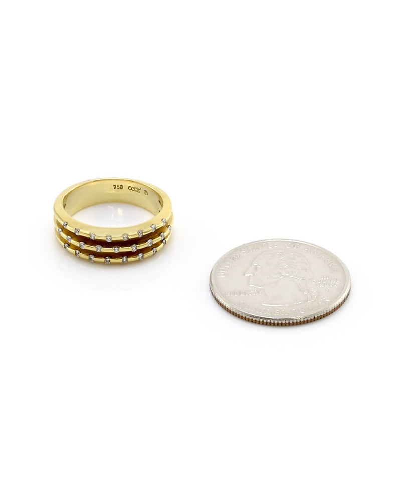 Cede Diamond and Yellow Gold Ring