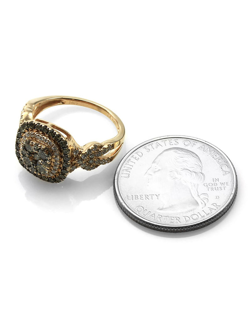 Le Vian Chocolate and Vanilla Diamond Halo Ring