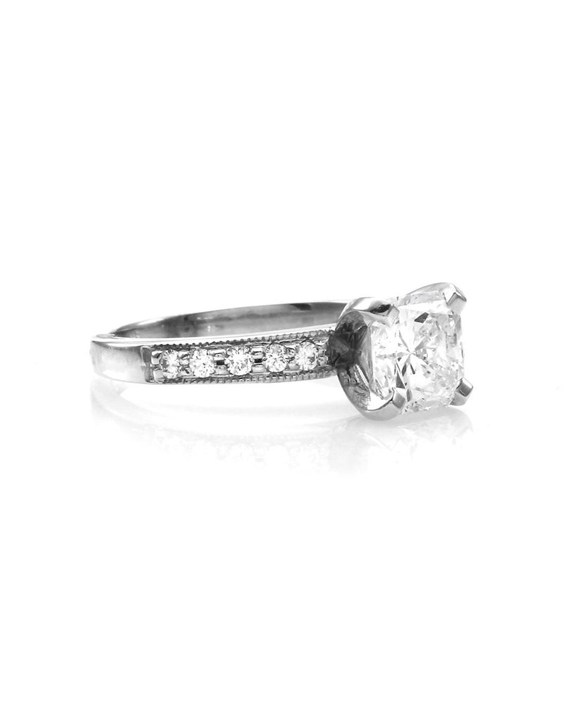 1.79ct VS2, J GIA Certified Radiant Cut Diamond Engagement Ring in Platinum