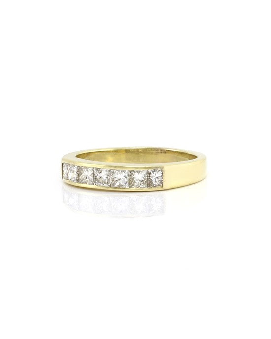 1.19ctw Princess Cut Diamond Ring/ Band in 18K Yellow Gold SZ 9.25