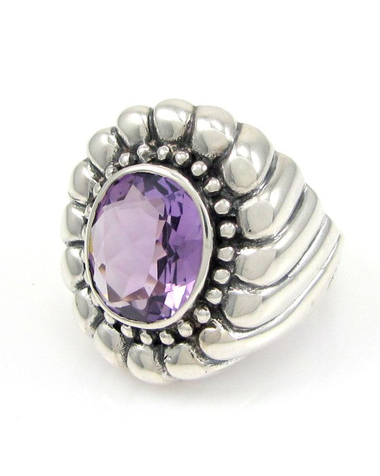 SS Amethyst Ring