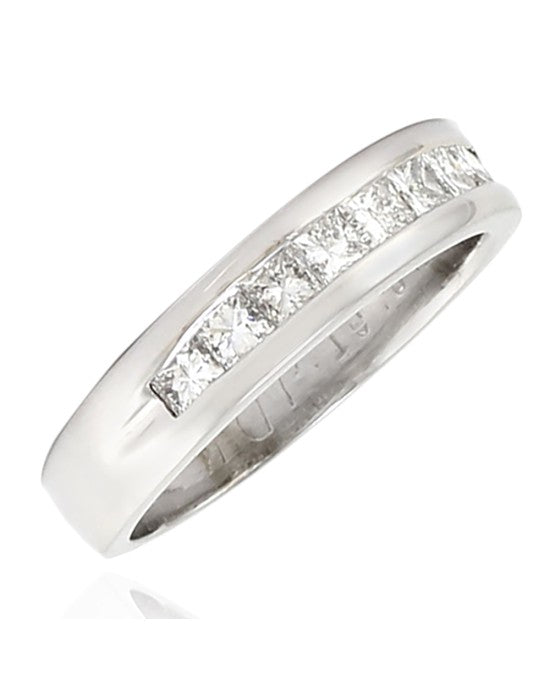 Gentleman's Single Row Princess Diamond Band