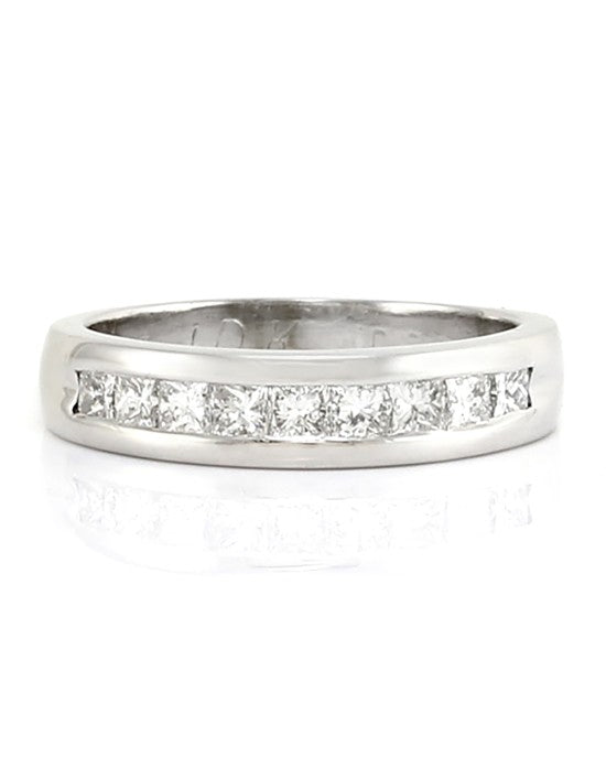 Gentleman's Single Row Princess Diamond Band