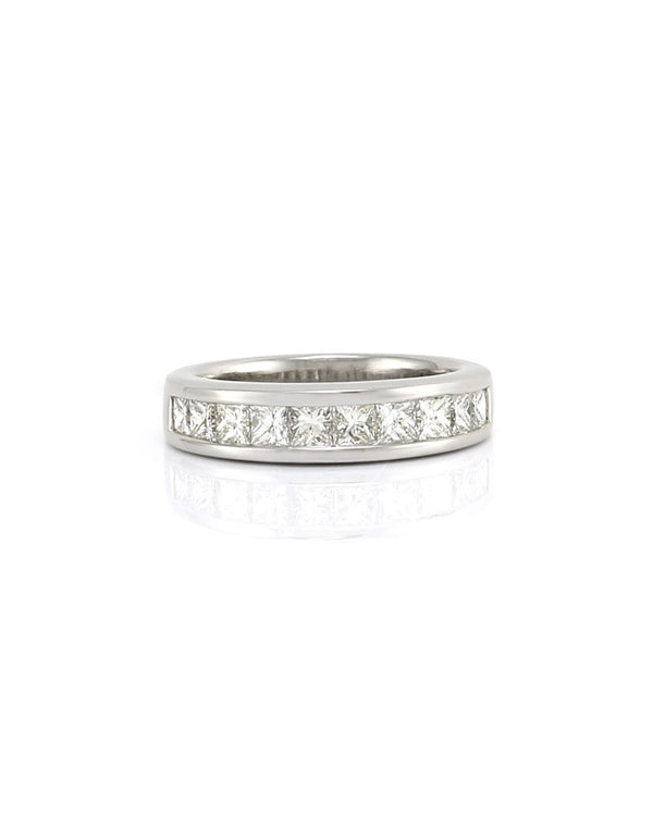 Princess Diamond Band in Platinum