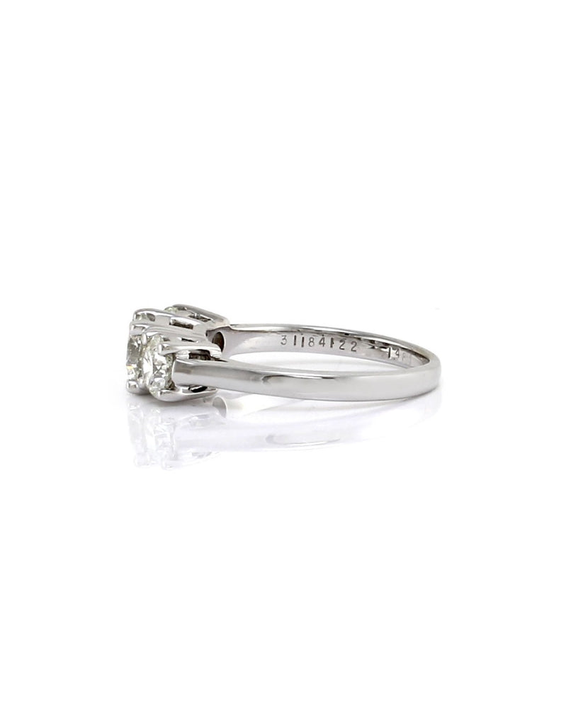 1.48ctw Three Stone Diamond Engagement Ring in 18K White Gold