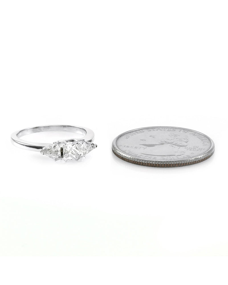 Princess and Trillion Cut Diam Ring