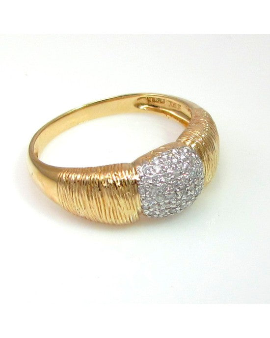 Pave Diamond Ring in Gold