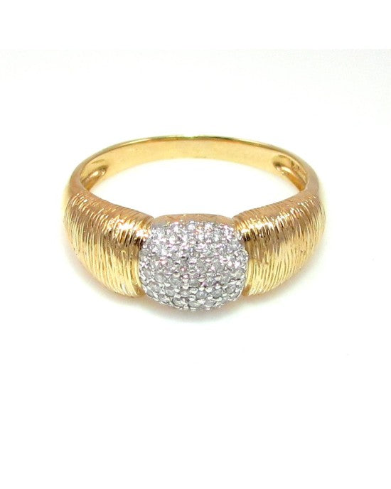 Pave Diamond Ring in Gold