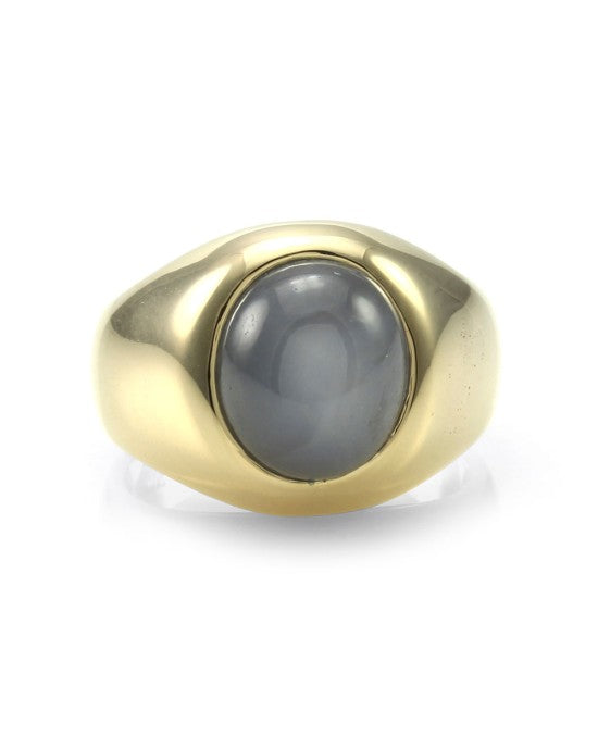 Gentleman's Gray Star Sapphire Ring