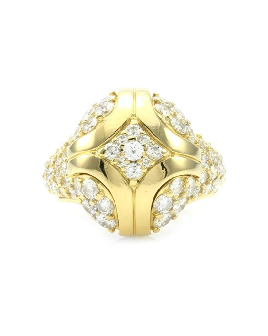 Pave Diamond Dome Ring in Gold