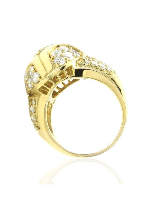 Pave Diamond Dome Ring in Gold