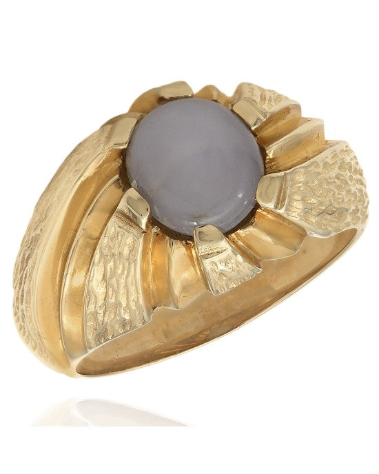 Gray Star Sapphire Dome Ring