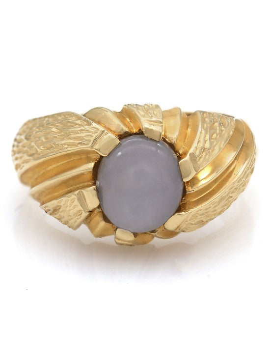 Gray Star Sapphire Dome Ring