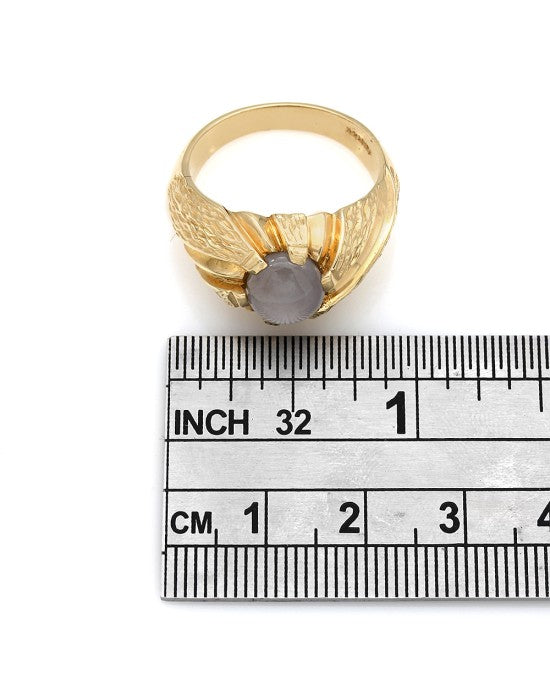 Gray Star Sapphire Dome Ring