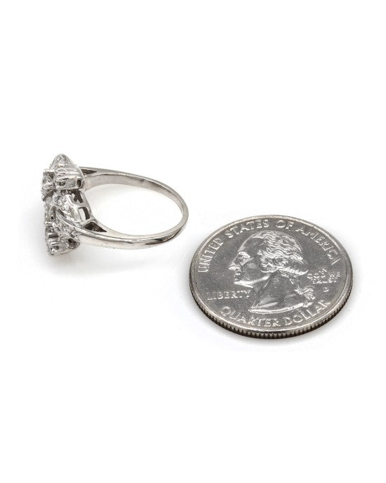 Diamond Cluster Ring in Platinum