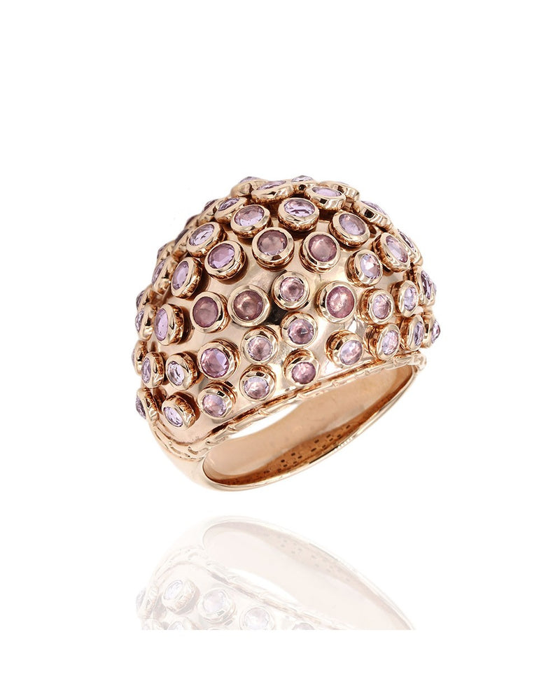 John Hardy Custom Pink Sapphire Dome Ring in Gold