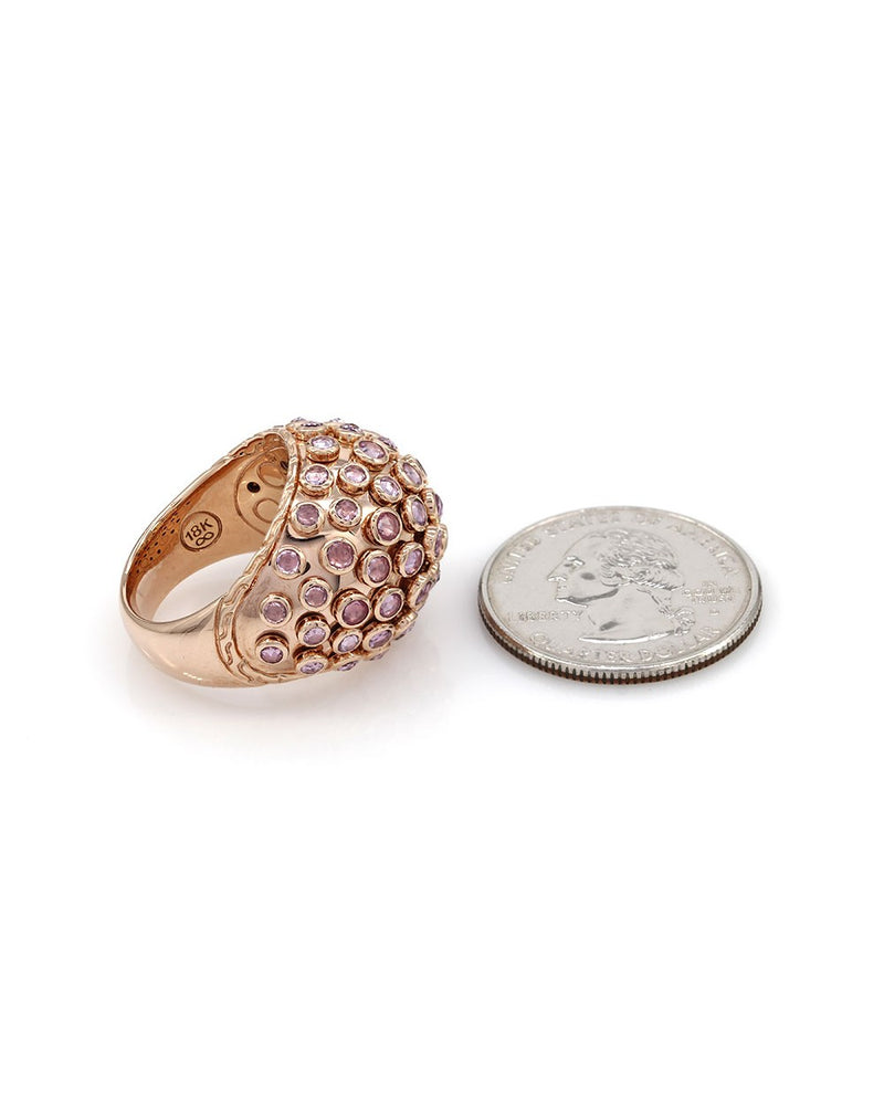 John Hardy Custom Pink Sapphire Dome Ring in Gold