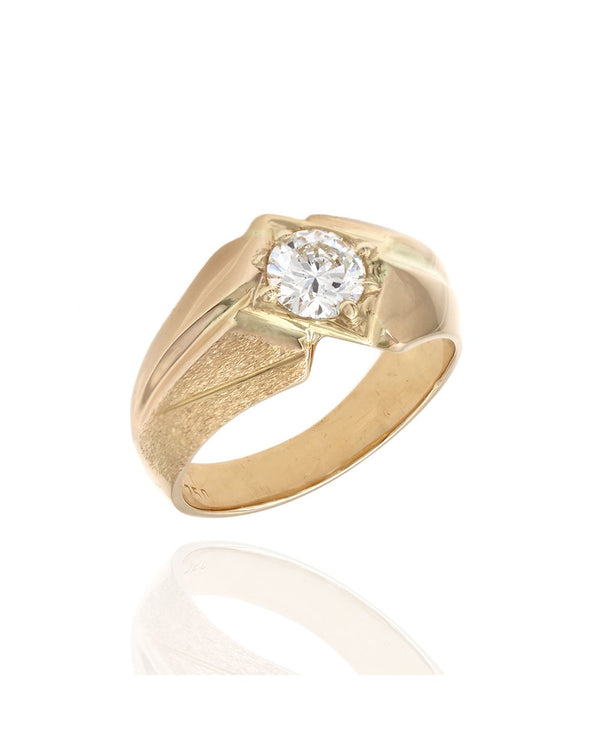 Mens Diamond Ring in Gold