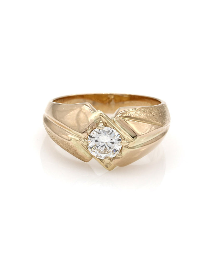 Mens Diamond Ring in Gold