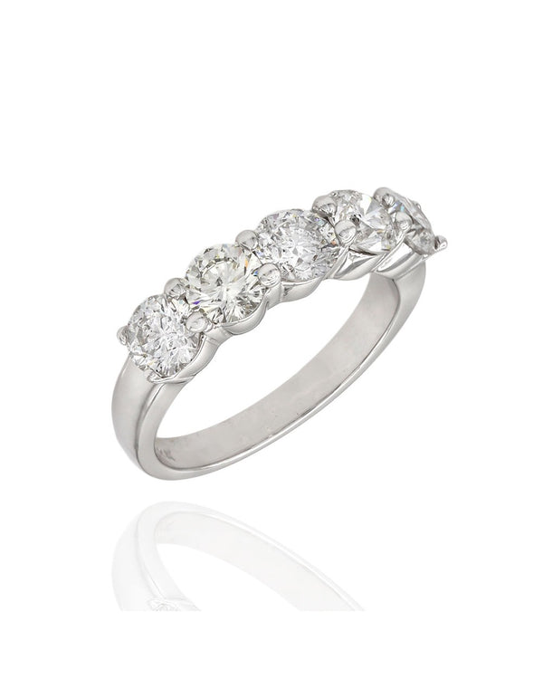 Five Stone Diamond Ring in Gold