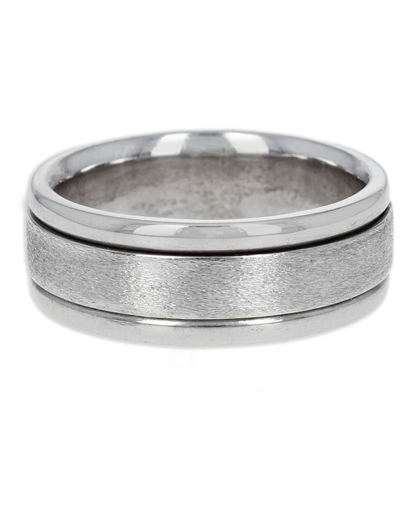 Gentlemans Textured Grooved Wedding Band