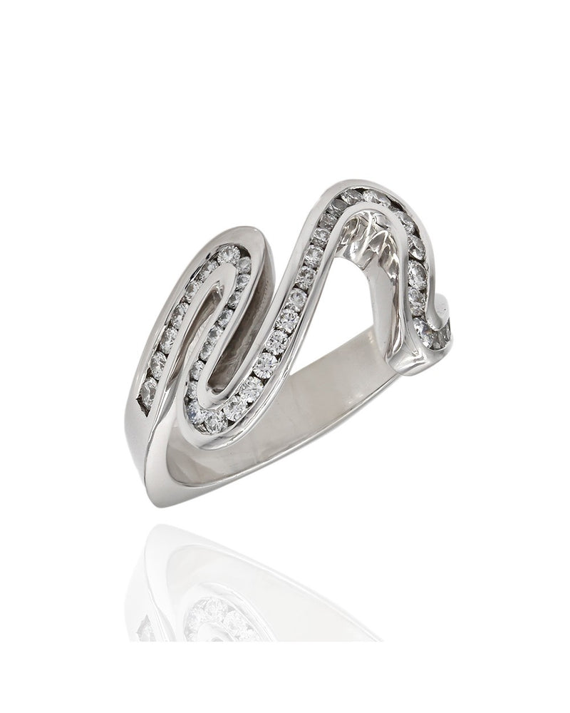 Gauthier Diamond Ribbon Ring in Gold