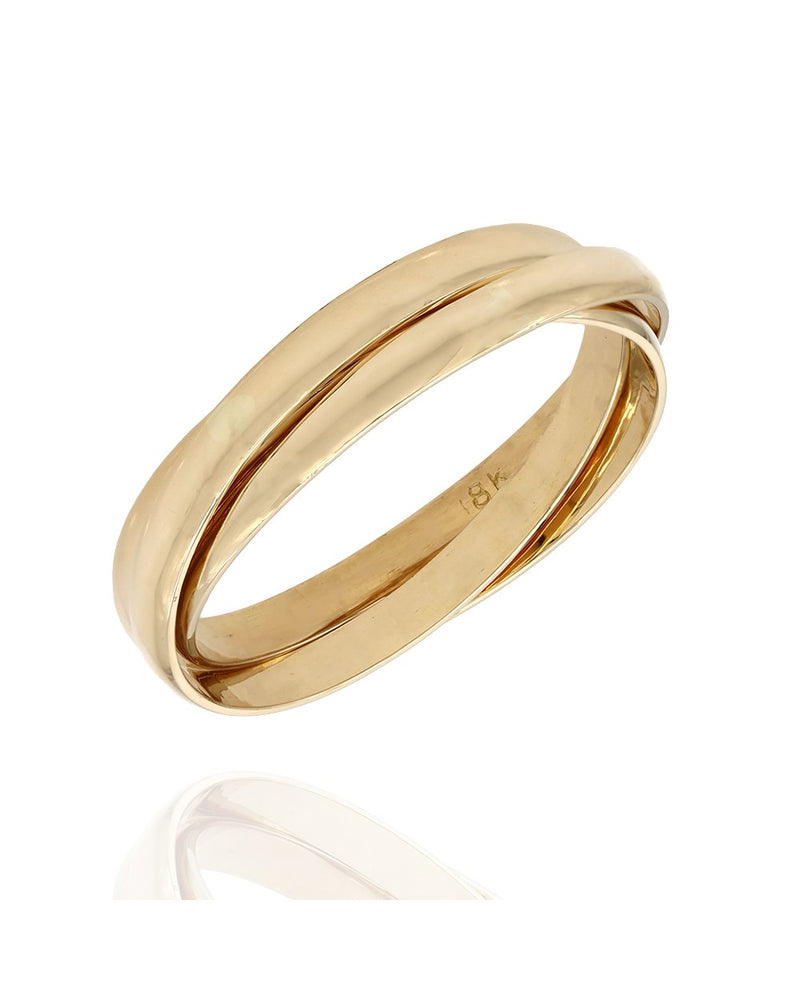 3 Ring Rolling Ring in Gold