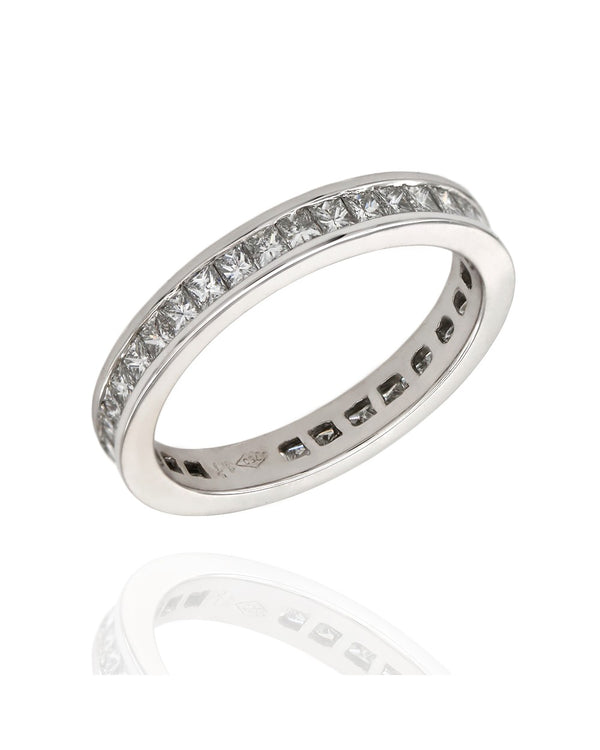 Princess Cut Diamond Eternity Ring in Gold