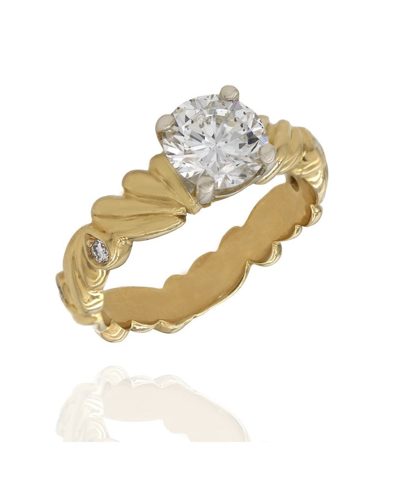 Diamond Solitaire Ring in Gold