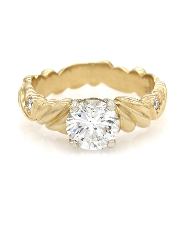 Diamond Solitaire Ring in Gold