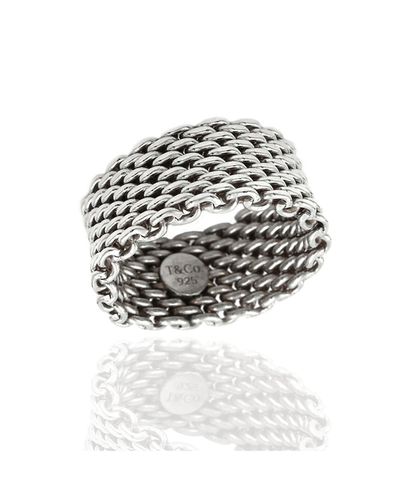 Somerset Mesh Ring in Sterling Silver