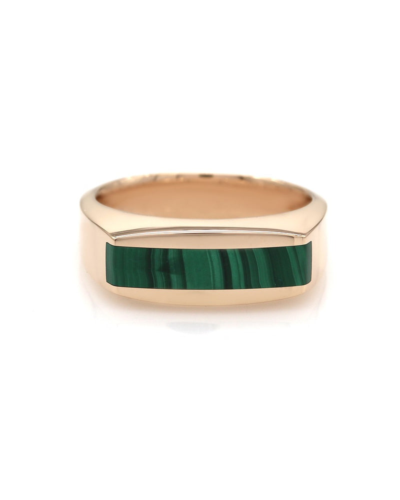 Malachite Ring in Gold