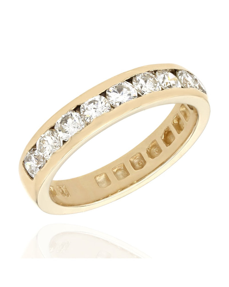 Channel Set Diamond Ring in Gold