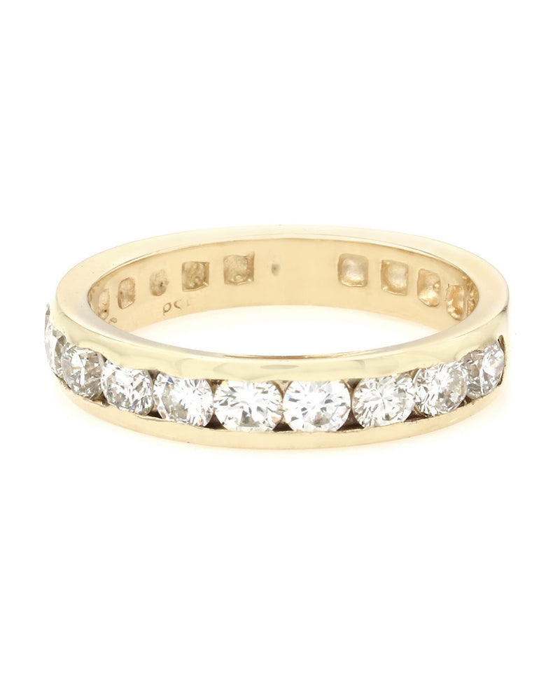 Channel Set Diamond Ring in Gold