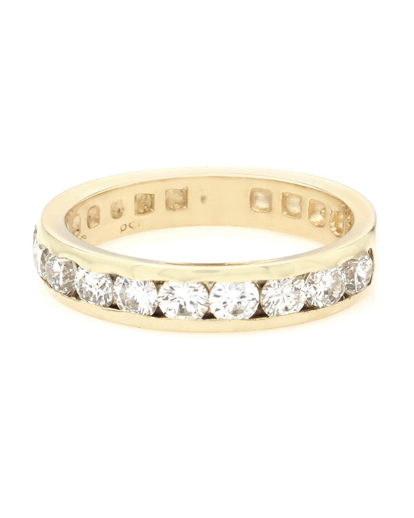 Channel Set Diamond Ring in Gold