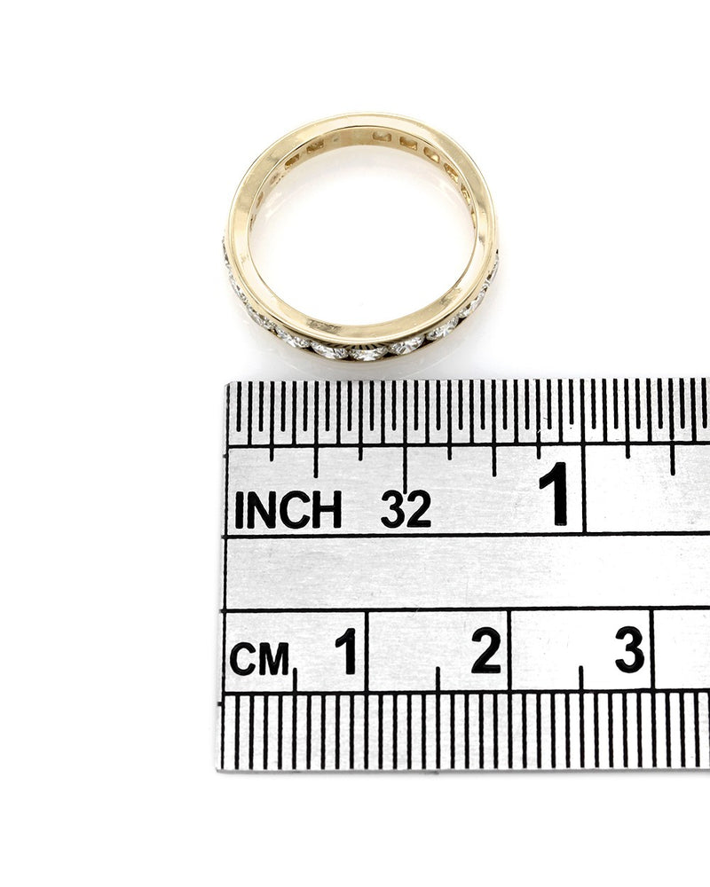 Channel Set Diamond Ring in Gold