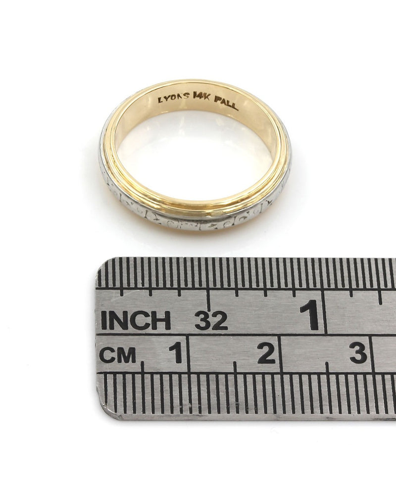 Wedding Band in Gold and Palladium