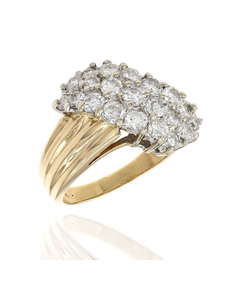 Diamond Waterfall Ring in Gold