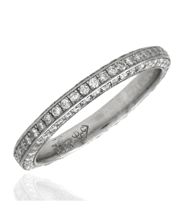 3 Sided Diamond Eternity Band in Platinum