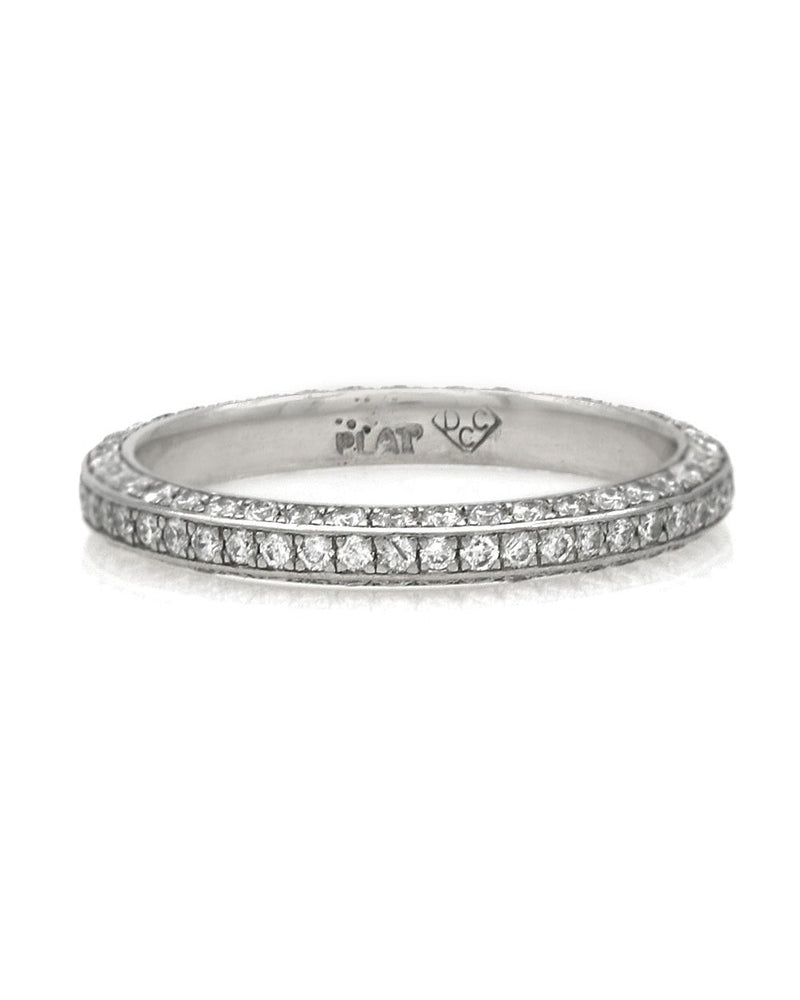 3 Sided Diamond Eternity Band in Platinum